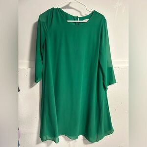 Eva Mendes for New York & Company Vibrant Green Long Sleeve Dress